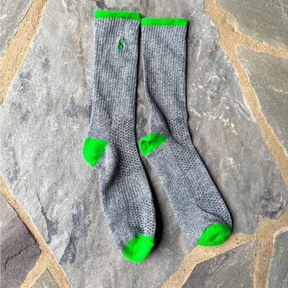 New🌟Polo Ralph Lauren Men's Performance Tipped Color Heel Toe Crew Socks - Picture 1 of 2